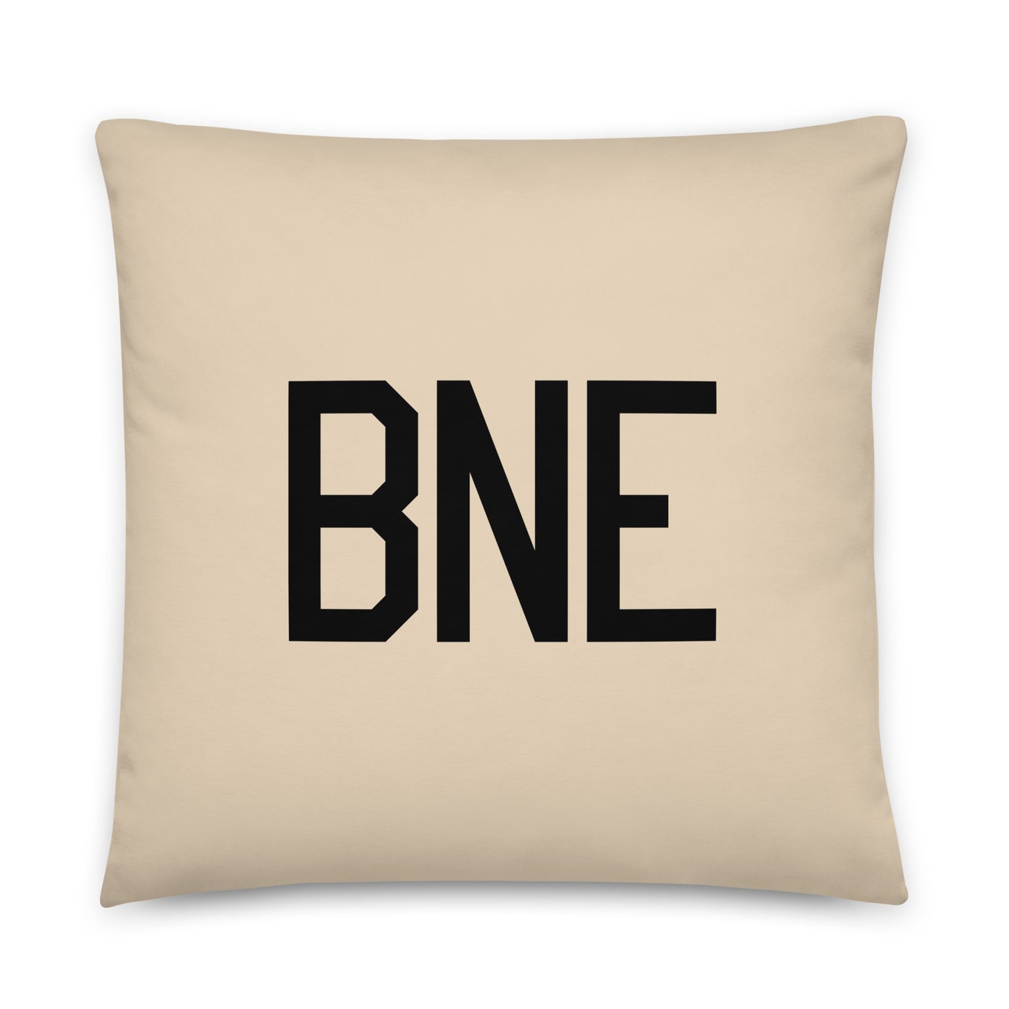 BNE Brisbane Throw Pillow • Air Force Lettering & Red Buffalo Plaid • YHM Designs - Image 01