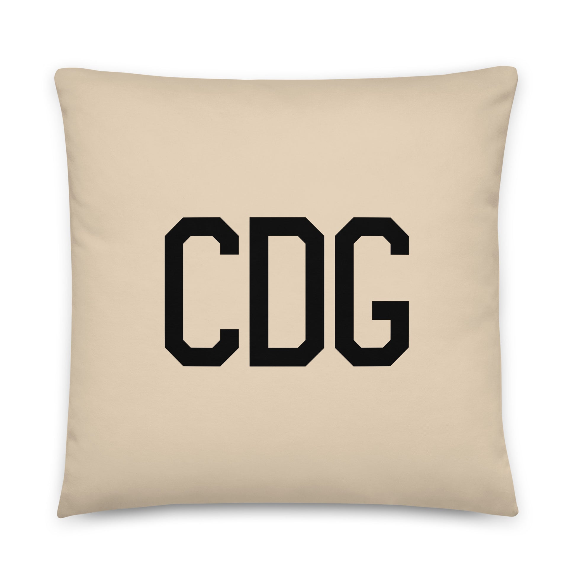 CDG Paris Throw Pillow • Air Force Lettering & Red Buffalo Plaid • YHM Designs - Image 01
