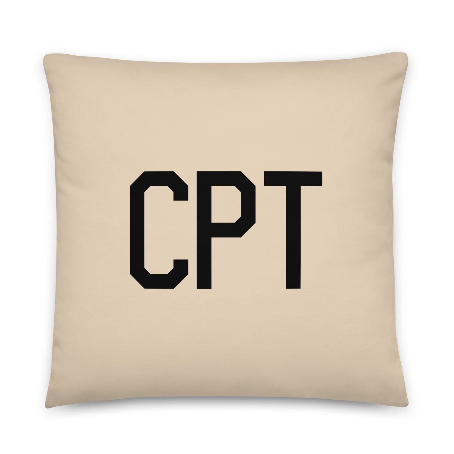 CPT Cape Town Throw Pillow • Air Force Lettering & Red Buffalo Plaid • YHM Designs - Image 01