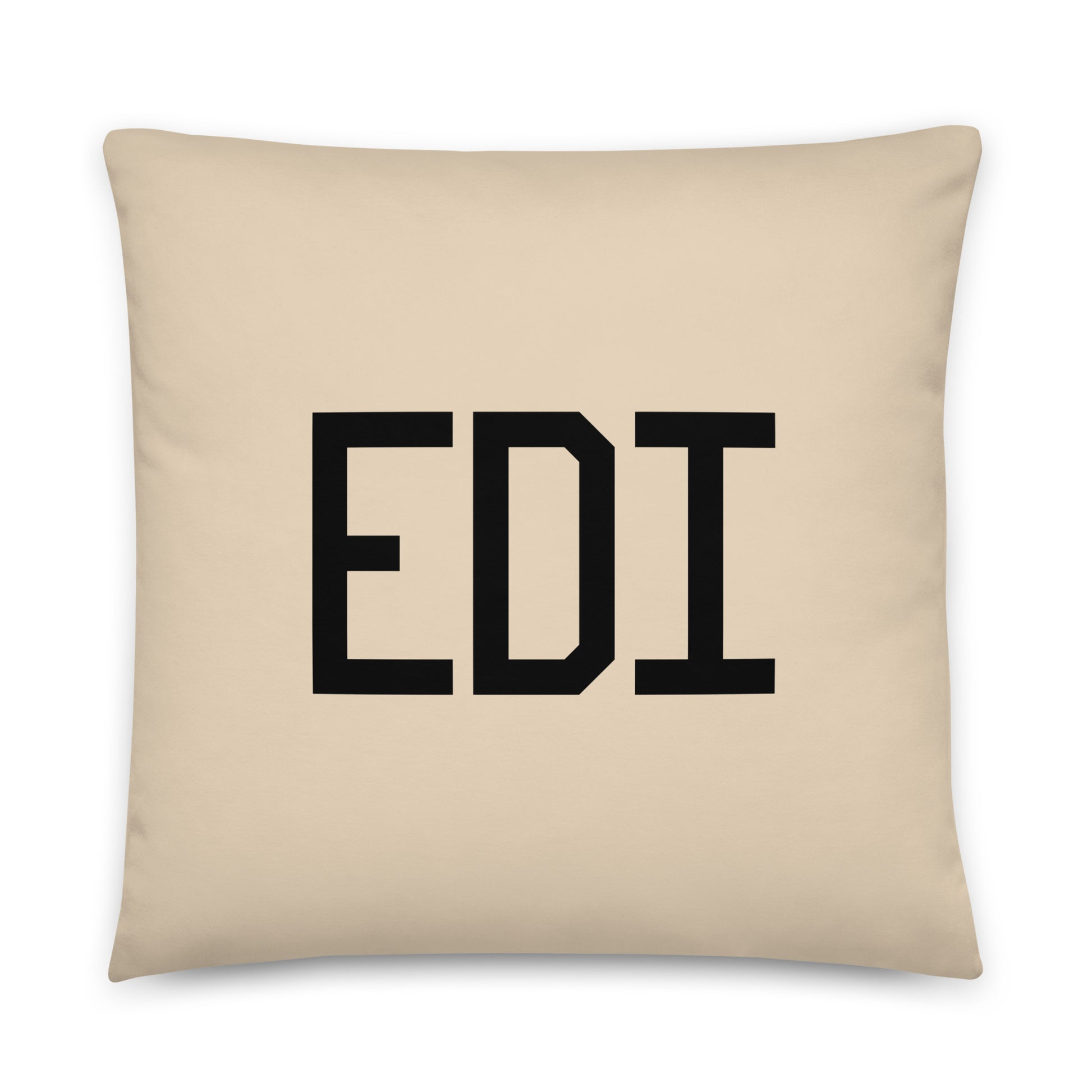 EDI Edinburgh Throw Pillow • Air Force Lettering & Red Buffalo Plaid • YHM Designs - Image 01