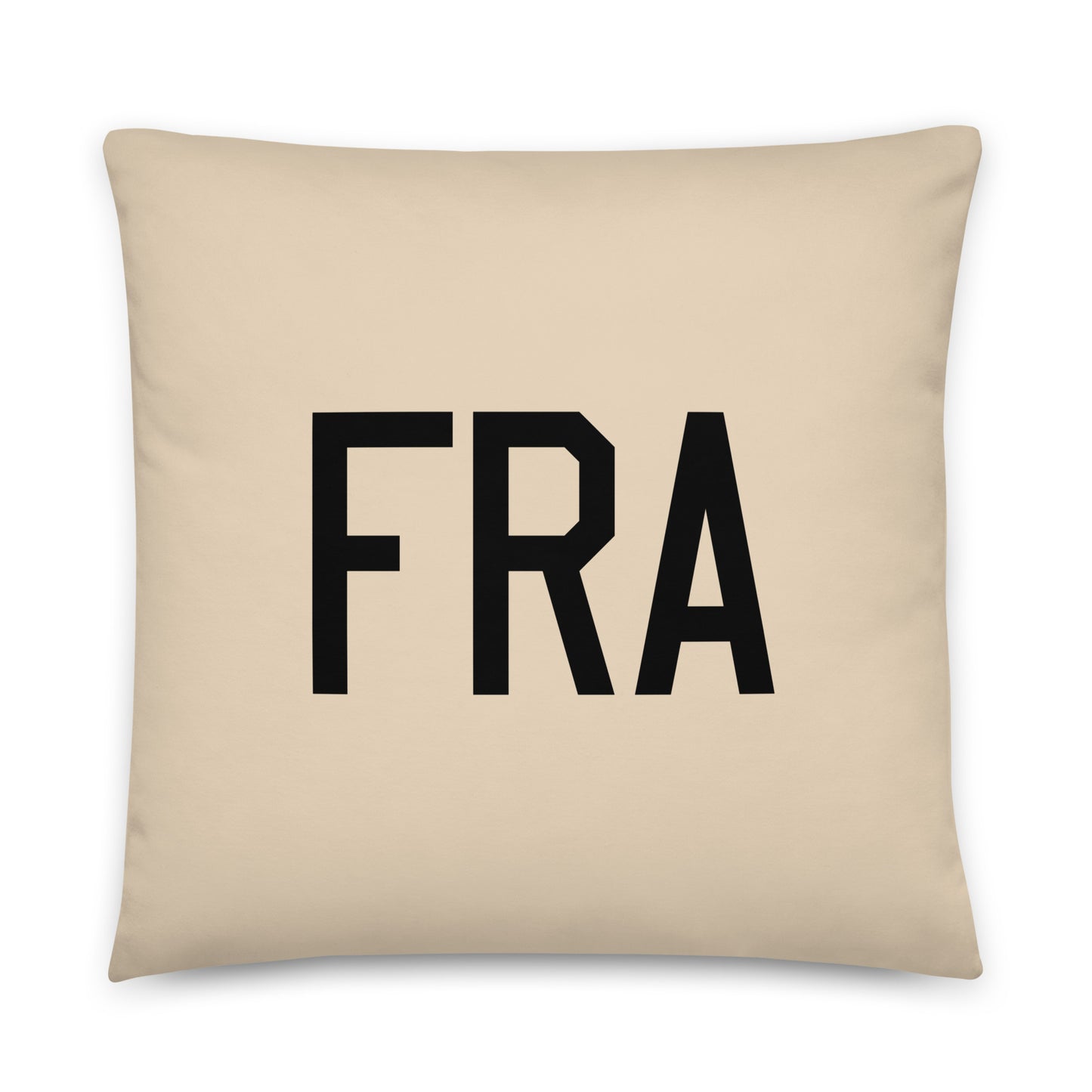 FRA Frankfurt Throw Pillow • Air Force Lettering & Red Buffalo Plaid • YHM Designs - Image 01
