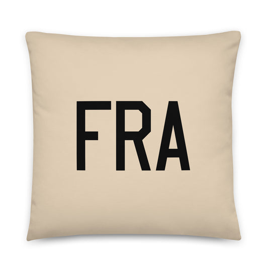 FRA Frankfurt Throw Pillow • Air Force Lettering & Red Buffalo Plaid • YHM Designs - Image 01