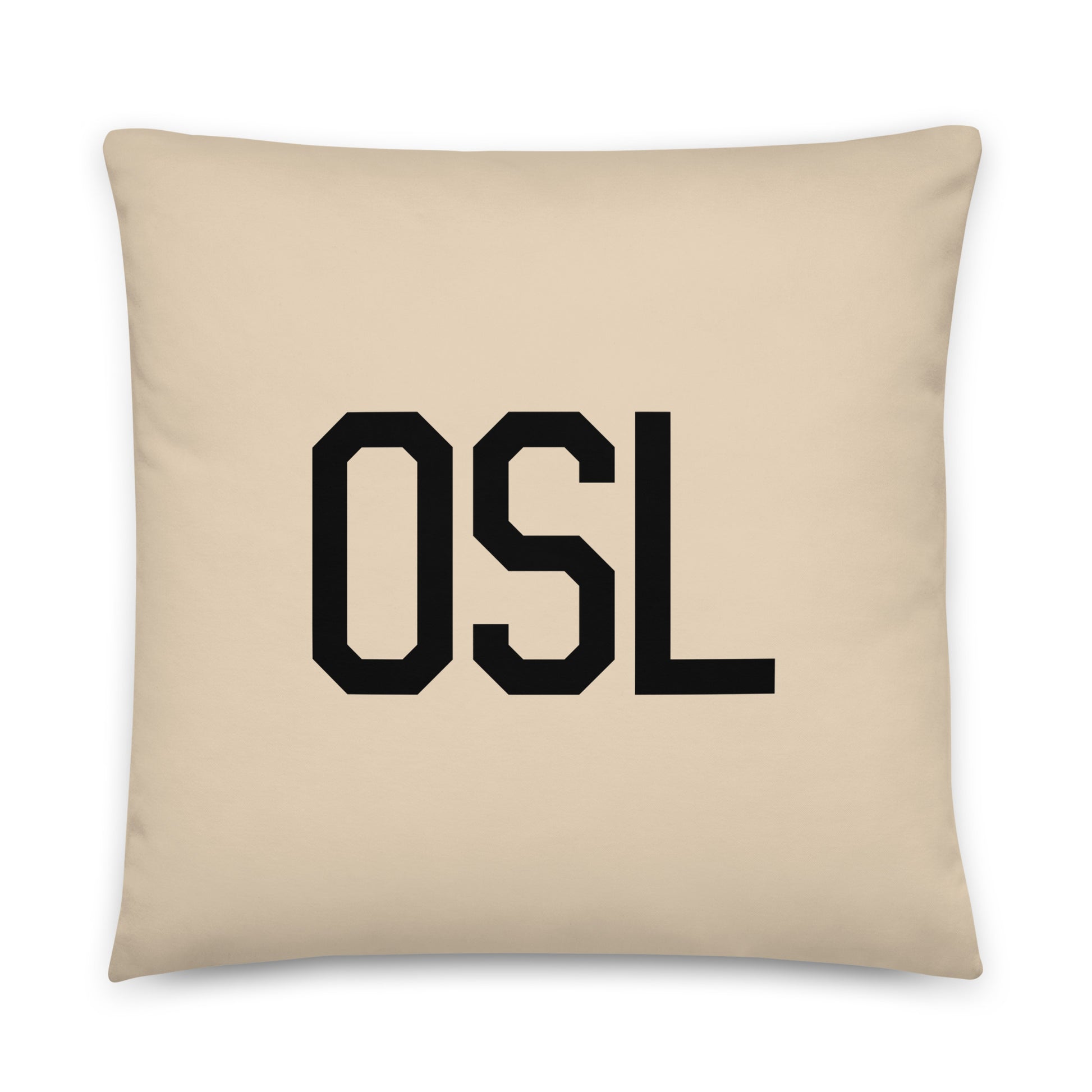 OSL Oslo Throw Pillow • Air Force Lettering & Red Buffalo Plaid • YHM Designs - Image 01