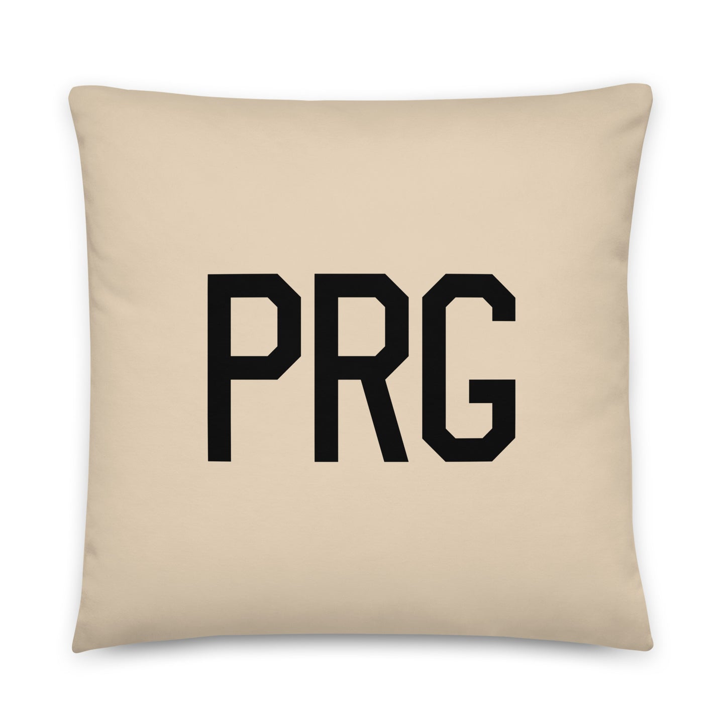 PRG Prague Throw Pillow • Air Force Lettering & Red Buffalo Plaid • YHM Designs - Image 01