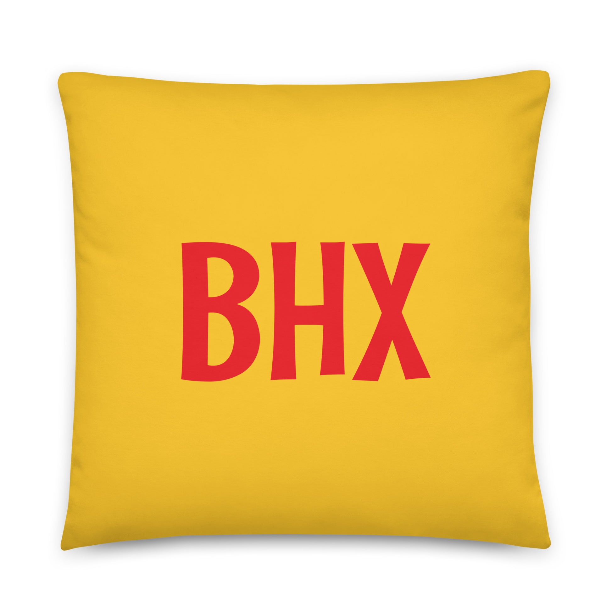 BHX Birmingham Throw Pillow • Cheerful Rainbow Colours • YHM Designs - Image 01