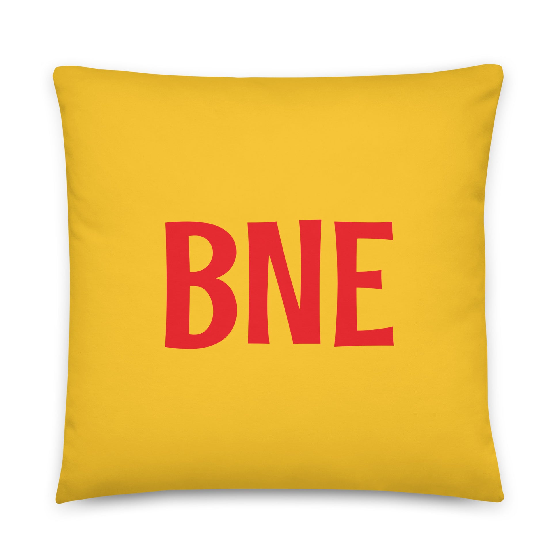 BNE Brisbane Throw Pillow • Cheerful Rainbow Colours • YHM Designs - Image 01
