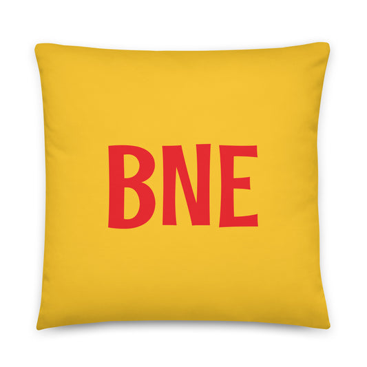 Rainbow Throw Pillow • BNE Brisbane • YHM Designs - Image 01