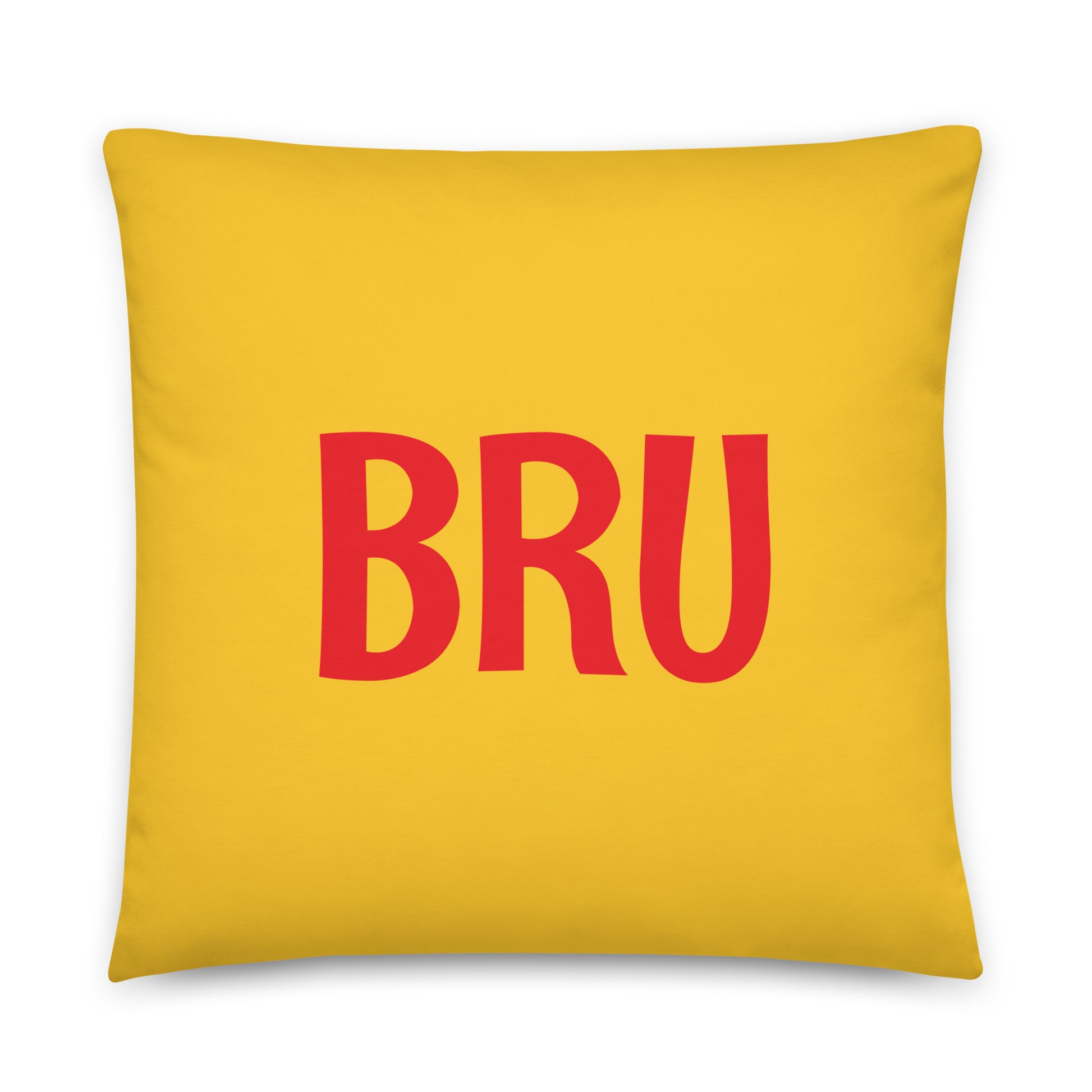 BRU Brussels Throw Pillow • Cheerful Rainbow Colours • YHM Designs - Image 01