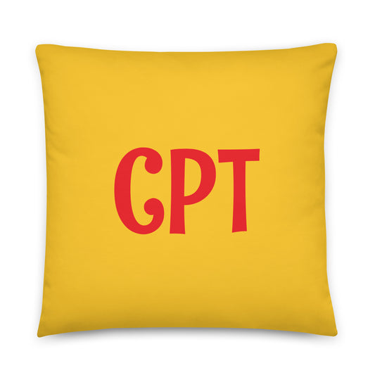 CPT Cape Town Throw Pillow • Cheerful Rainbow Colours • YHM Designs - Image 01