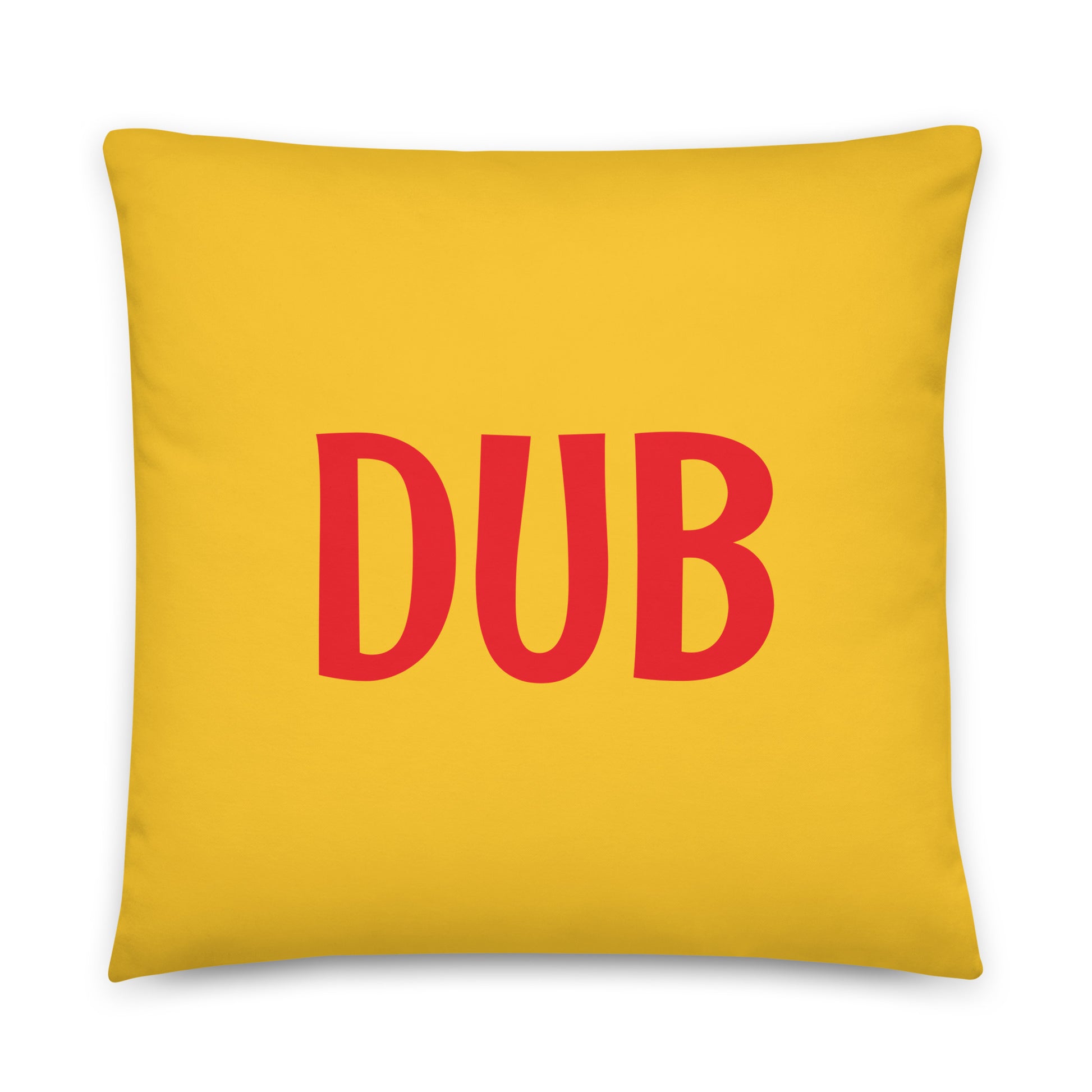 DUB Dublin Throw Pillow • Cheerful Rainbow Colours • YHM Designs - Image 01