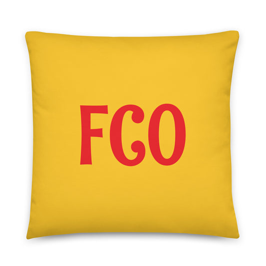 FCO Rome Throw Pillow • Cheerful Rainbow Colours • YHM Designs - Image 01