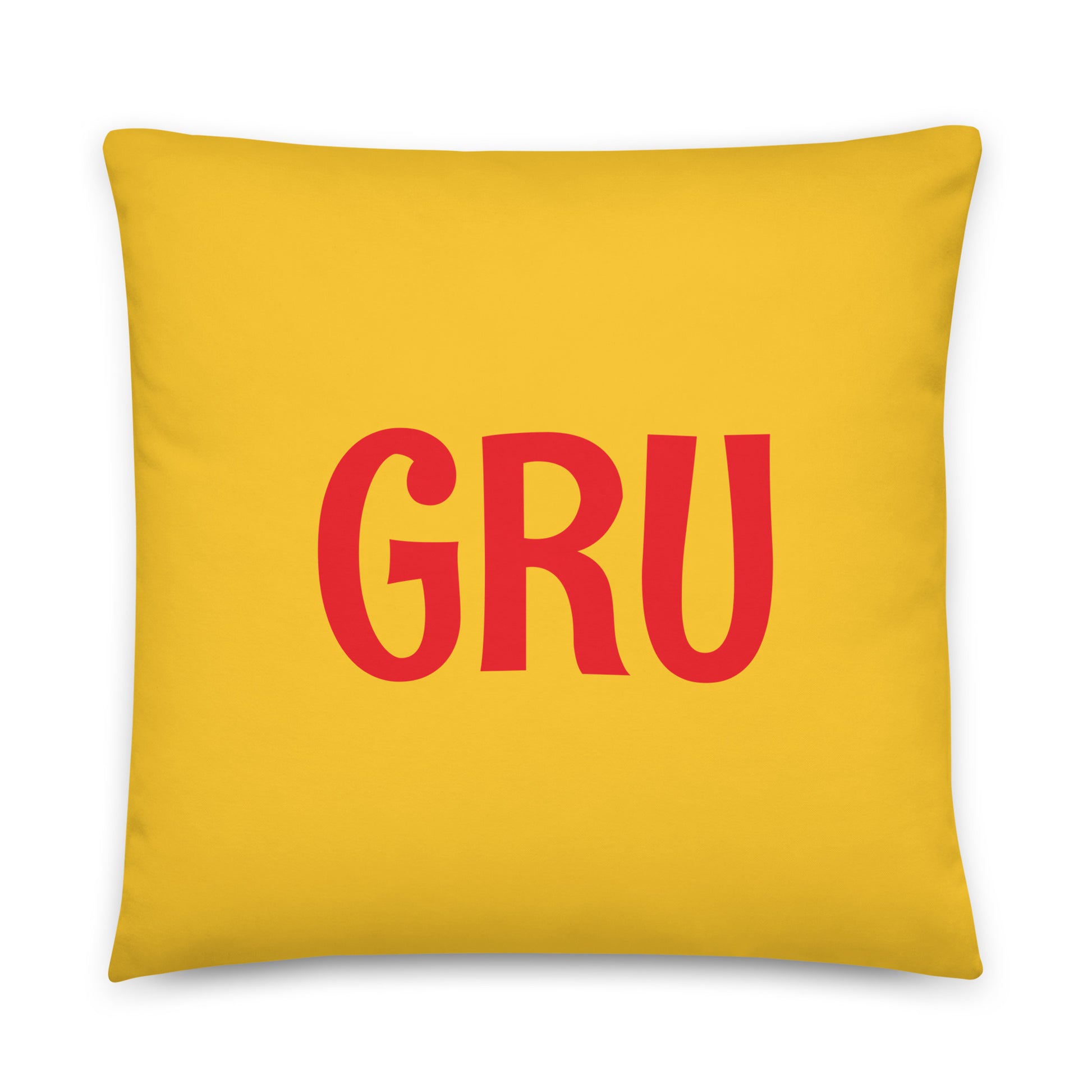 GRU Sao Paulo Throw Pillow • Cheerful Rainbow Colours • YHM Designs - Image 01