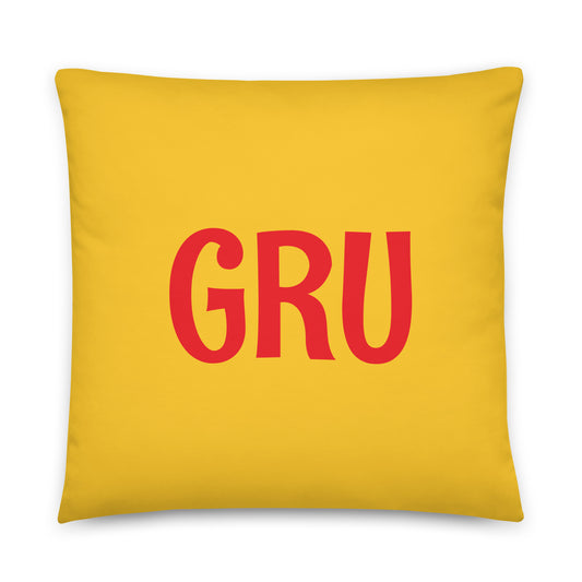 GRU Sao Paulo Throw Pillow • Cheerful Rainbow Colours • YHM Designs - Image 01