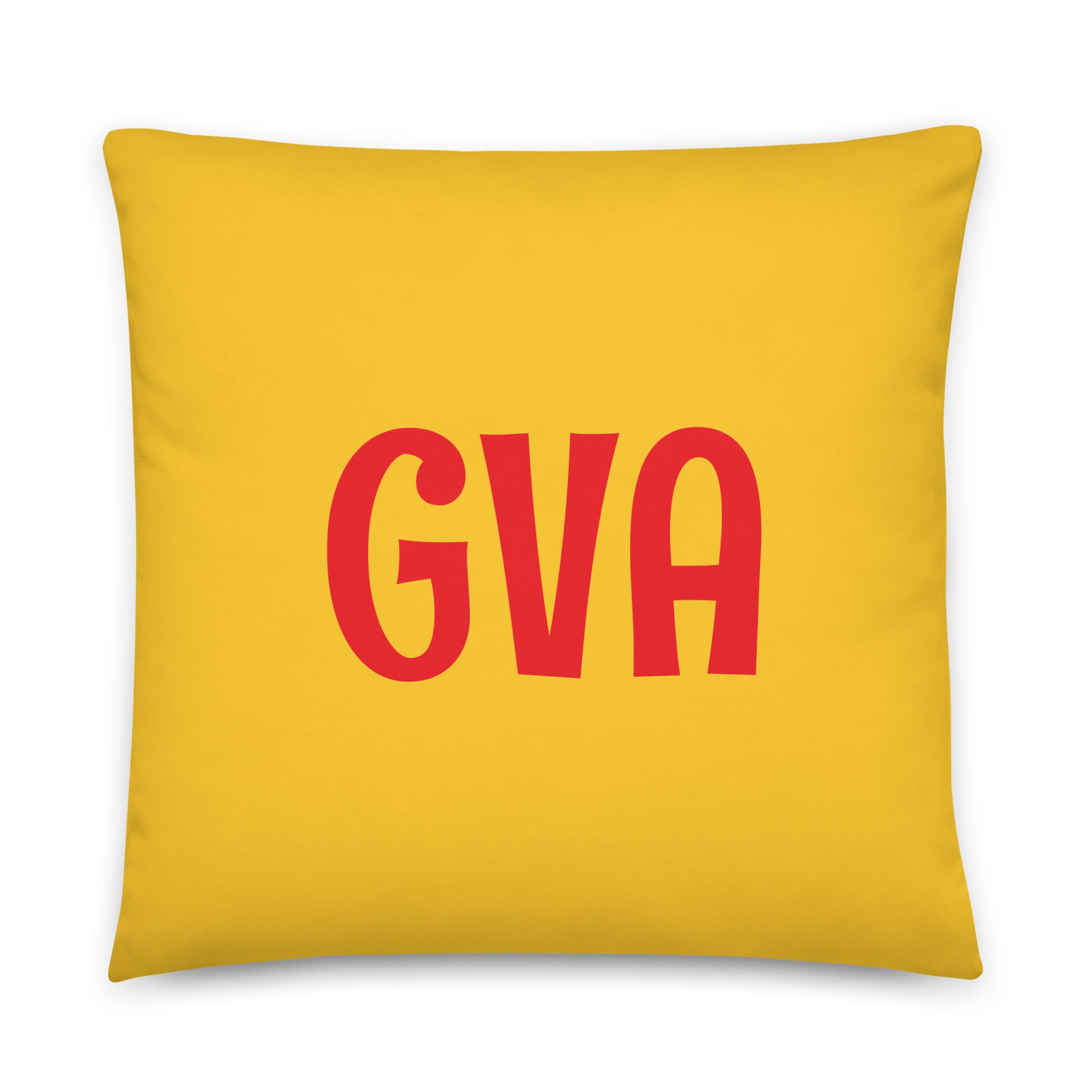 GVA Geneva Throw Pillow • Cheerful Rainbow Colours • YHM Designs - Image 01