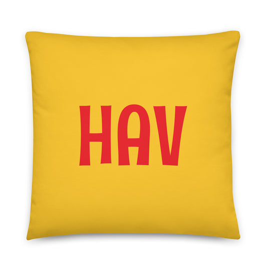 HAV Havana Throw Pillow • Cheerful Rainbow Colours • YHM Designs - Image 01