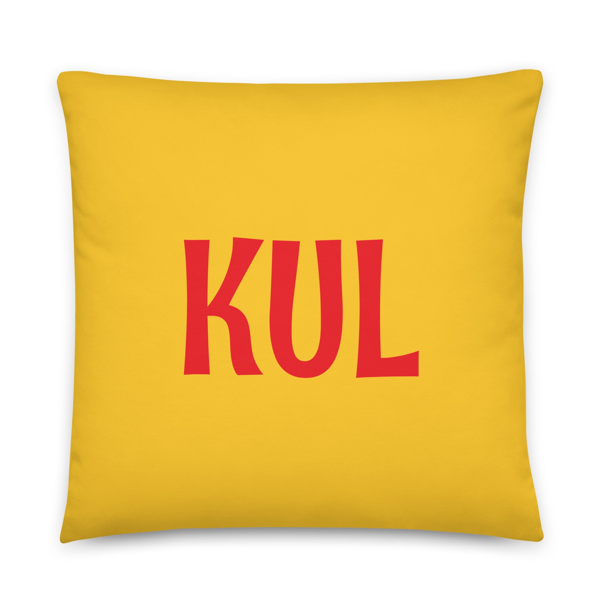 KUL Kuala Lumpur Throw Pillow • Cheerful Rainbow Colours • YHM Designs - Image 01