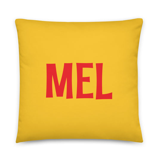 MEL Melbourne Throw Pillow • Cheerful Rainbow Colours • YHM Designs - Image 01