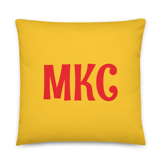 Rainbow Throw Pillow • MKC Kansas City • YHM Designs - Image 01