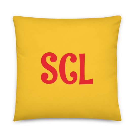 SCL Santiago Throw Pillow • Cheerful Rainbow Colours • YHM Designs - Image 01