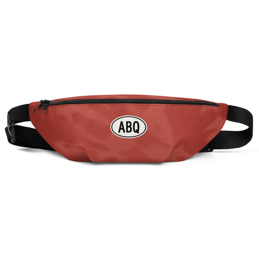 Travel Gift Fanny Pack - Red Tie-Dye • ABQ Albuquerque • YHM Designs - Image 01