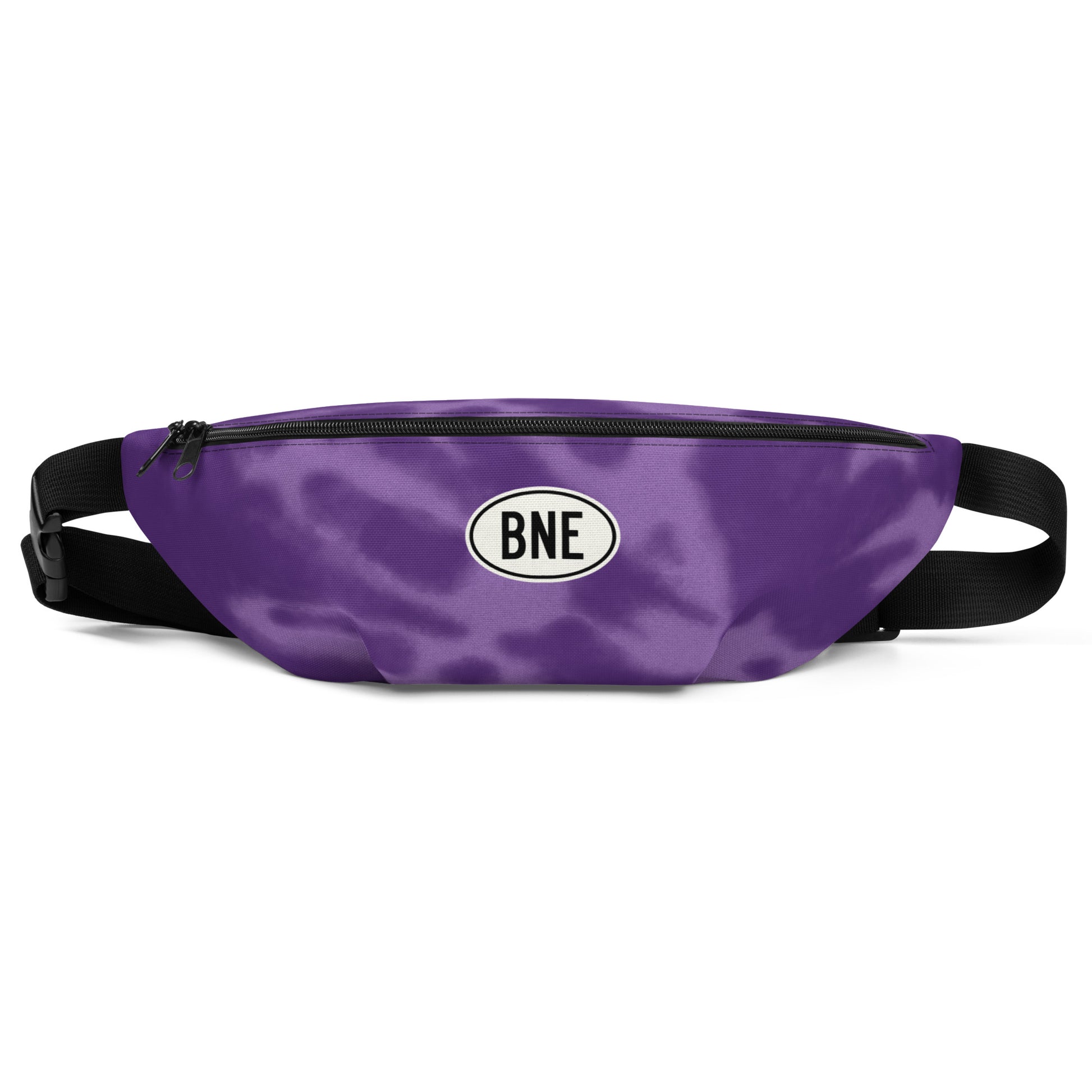Travel Gift Fanny Pack - Purple Tie-Dye • BNE Brisbane • YHM Designs - Image 01