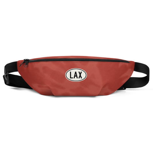 Travel Gift Fanny Pack - Red Tie-Dye • LAX Los Angeles • YHM Designs - Image 01