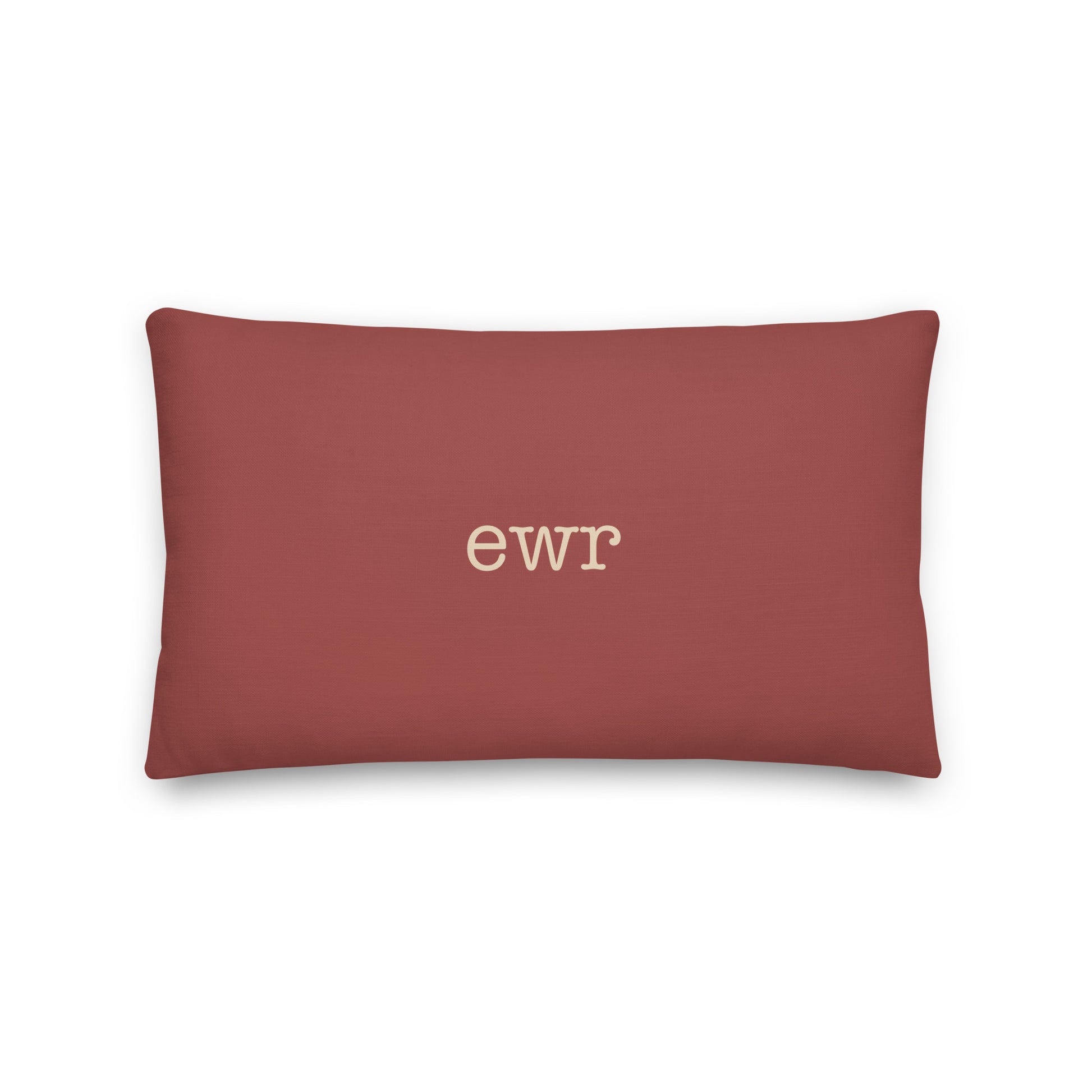 Typewriter Pillow - Terra Cotta • EWR Newark • YHM Designs - Image 02
