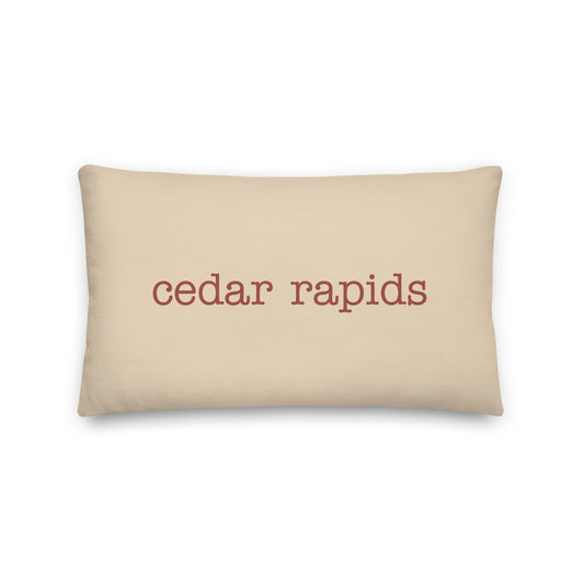 Typewriter Pillow - Terra Cotta • CID Cedar Rapids • YHM Designs - Image 01