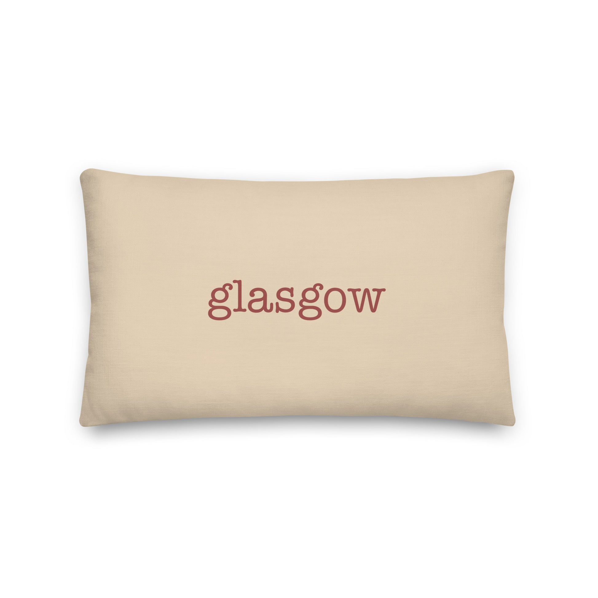Typewriter Pillow - Terra Cotta • GLA Glasgow • YHM Designs - Image 01