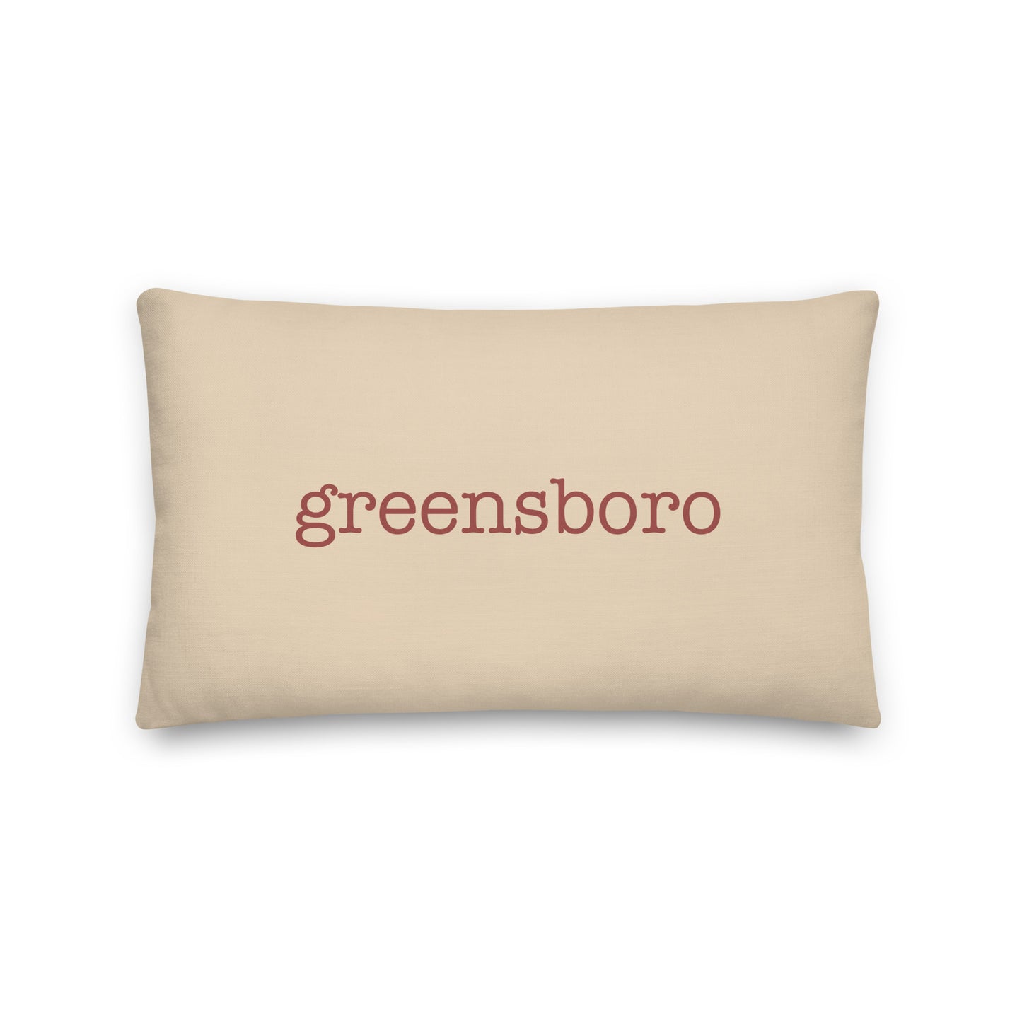 Typewriter Pillow - Terra Cotta • GSO Greensboro • YHM Designs - Image 01