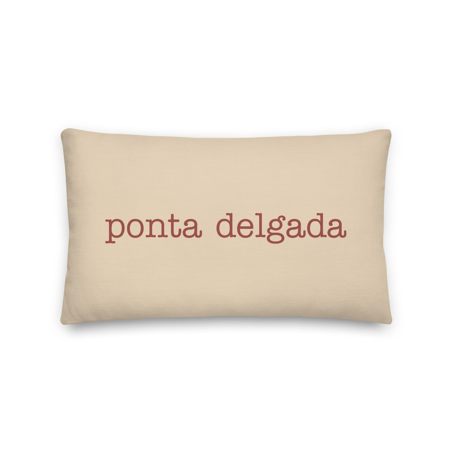Typewriter Pillow - Terra Cotta • PDL Ponta Delgada • YHM Designs - Image 01