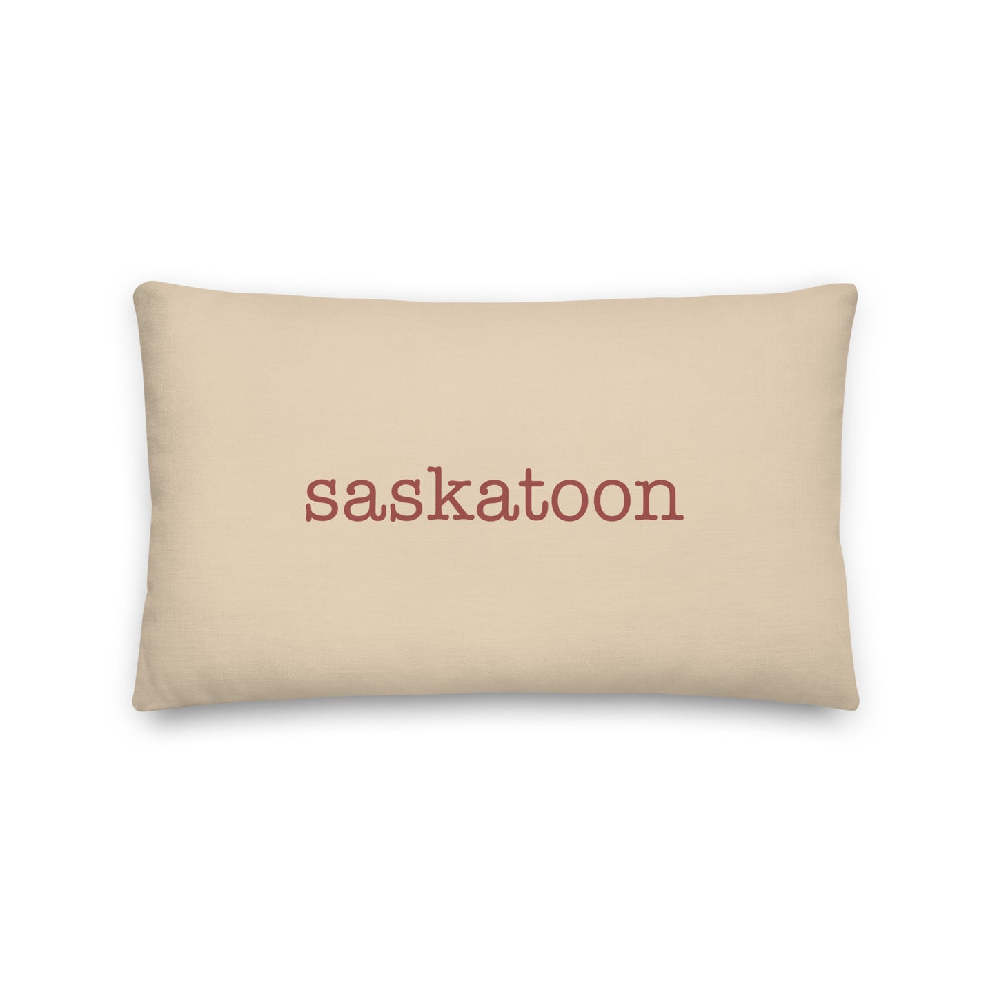 Typewriter Pillow - Terra Cotta • YXE Saskatoon • YHM Designs - Image 01