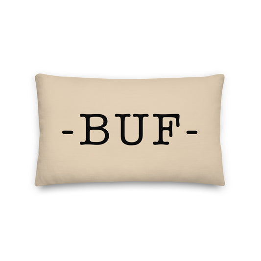 Farmhouse Throw Pillow - Buffalo Plaid • BUF Buffalo • YHM Designs - Image 01