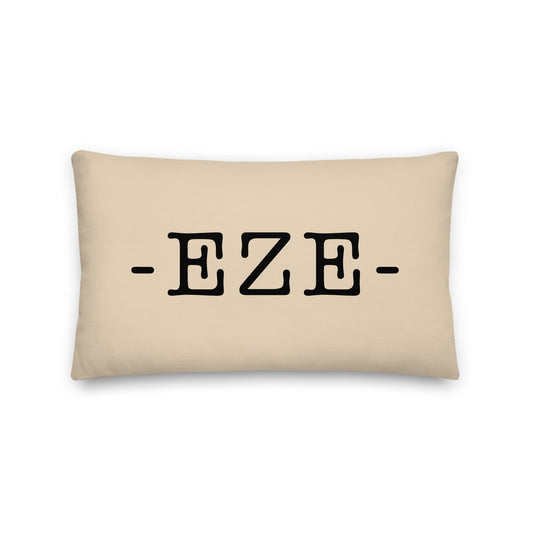 EZE Buenos Aires Throw Pillow • Typewriter Lettering & Green Buffalo Plaid • YHM Designs - Image 01