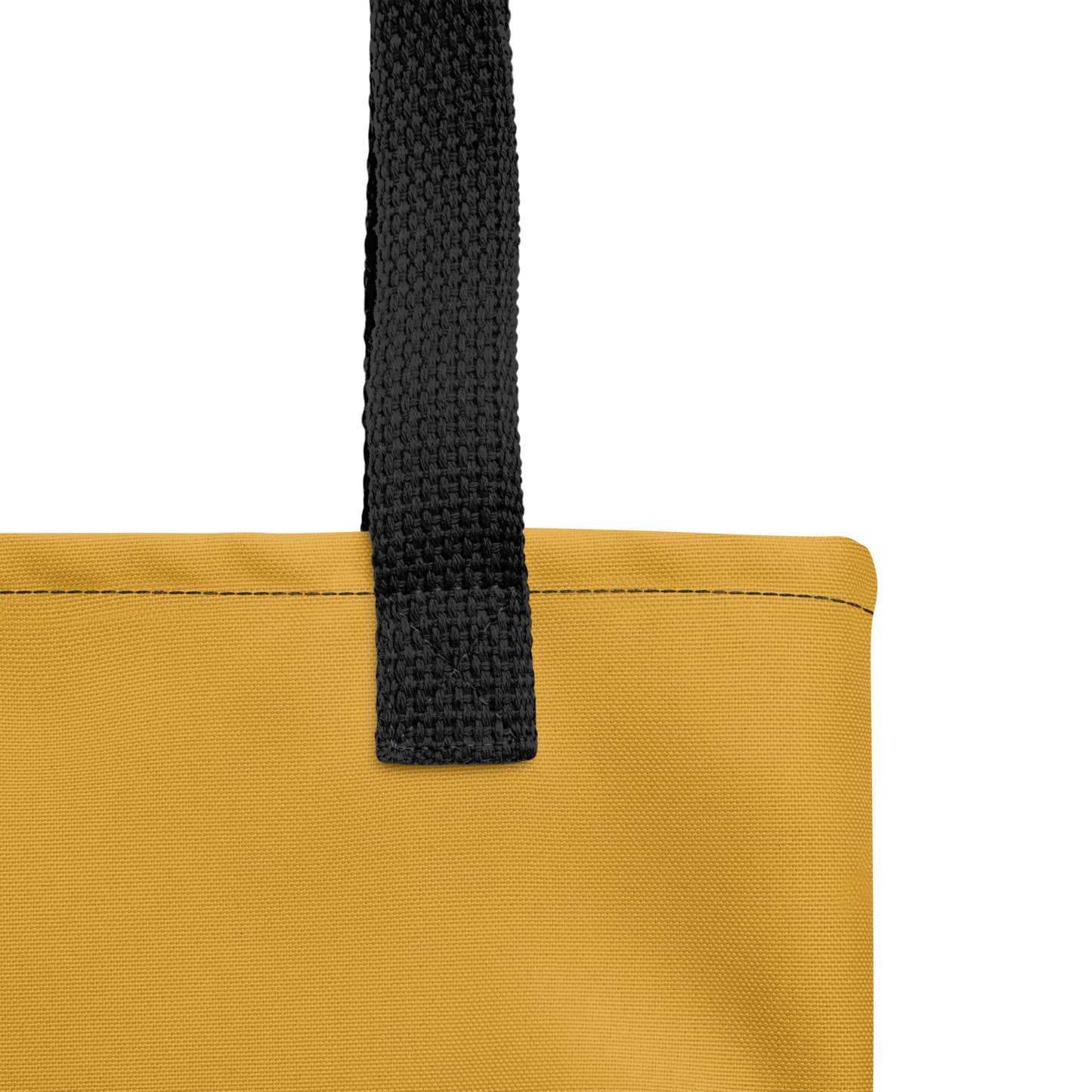 YEG Edmonton Tote Bag • Buttercup Yellow with Air Force Lettering in White • YHM Designs - Image 04