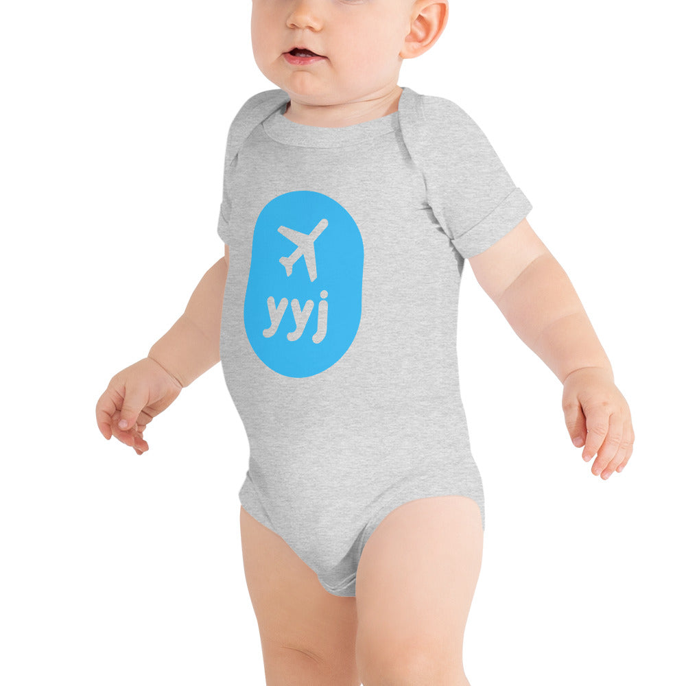 Airplane Window Baby Bodysuit - Sky Blue • YYJ Victoria • YHM Designs - Image 03