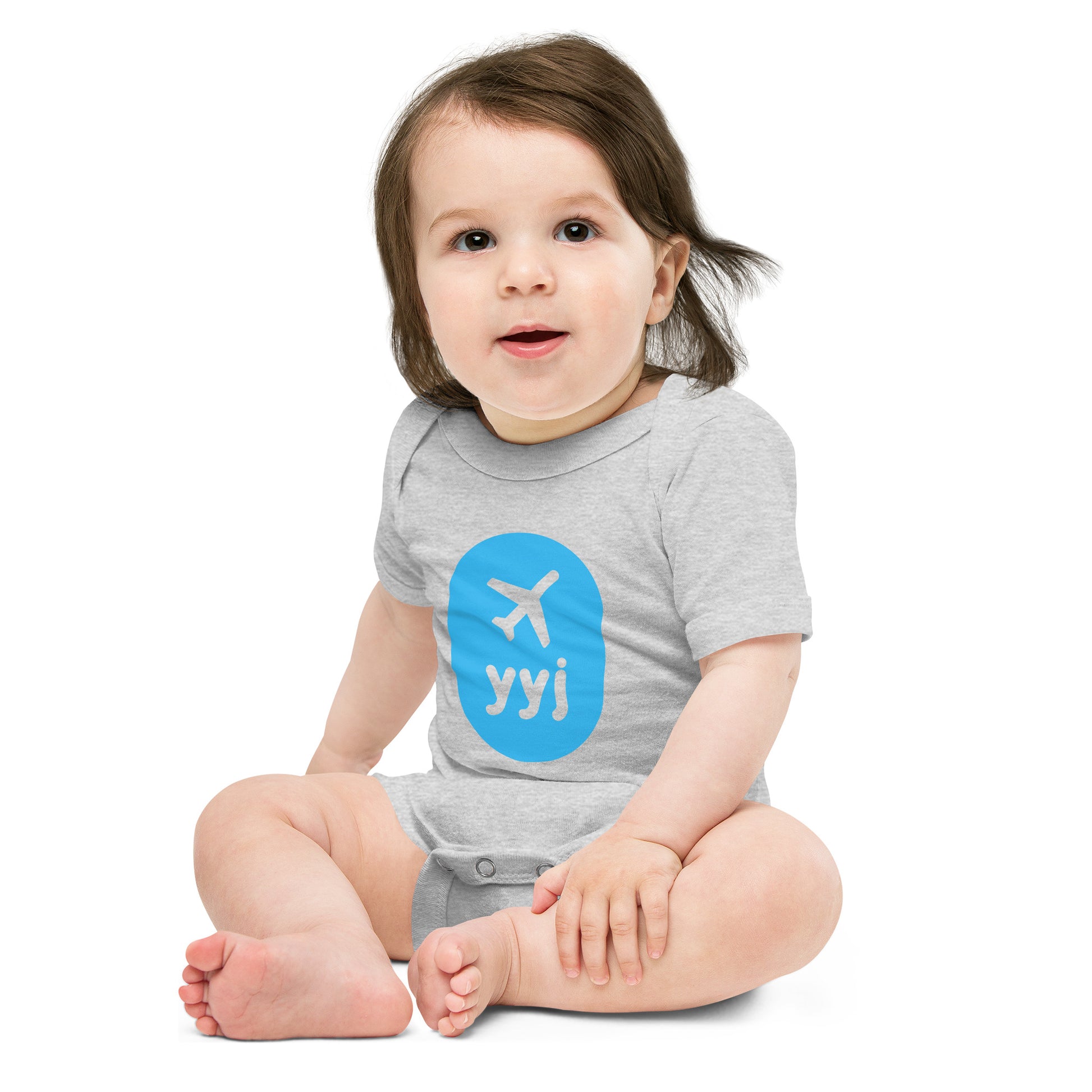 Airplane Window Baby Bodysuit - Sky Blue • YYJ Victoria • YHM Designs - Image 08