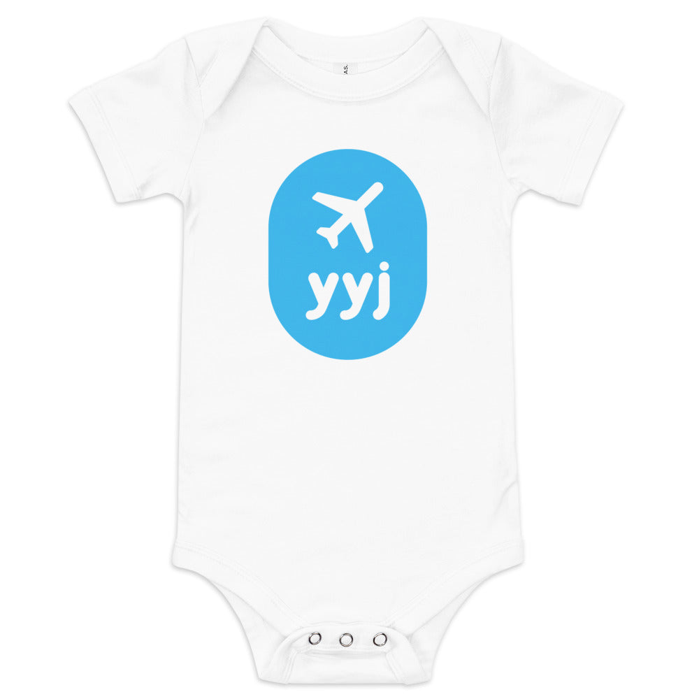 Airplane Window Baby Bodysuit - Sky Blue • YYJ Victoria • YHM Designs - Image 05