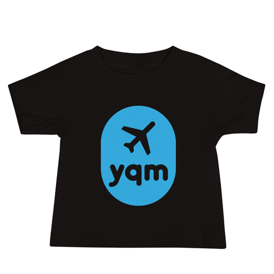Airplane Window Baby T-Shirt - Sky Blue • YQM Moncton • YHM Designs - Image 02