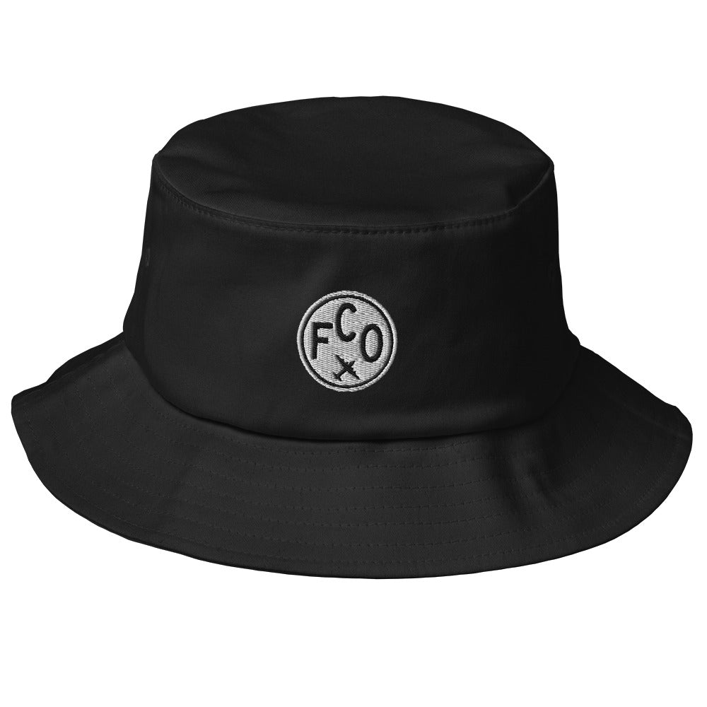 Roundel Bucket Hat - Black & White • FCO Rome • YHM Designs - Image 04