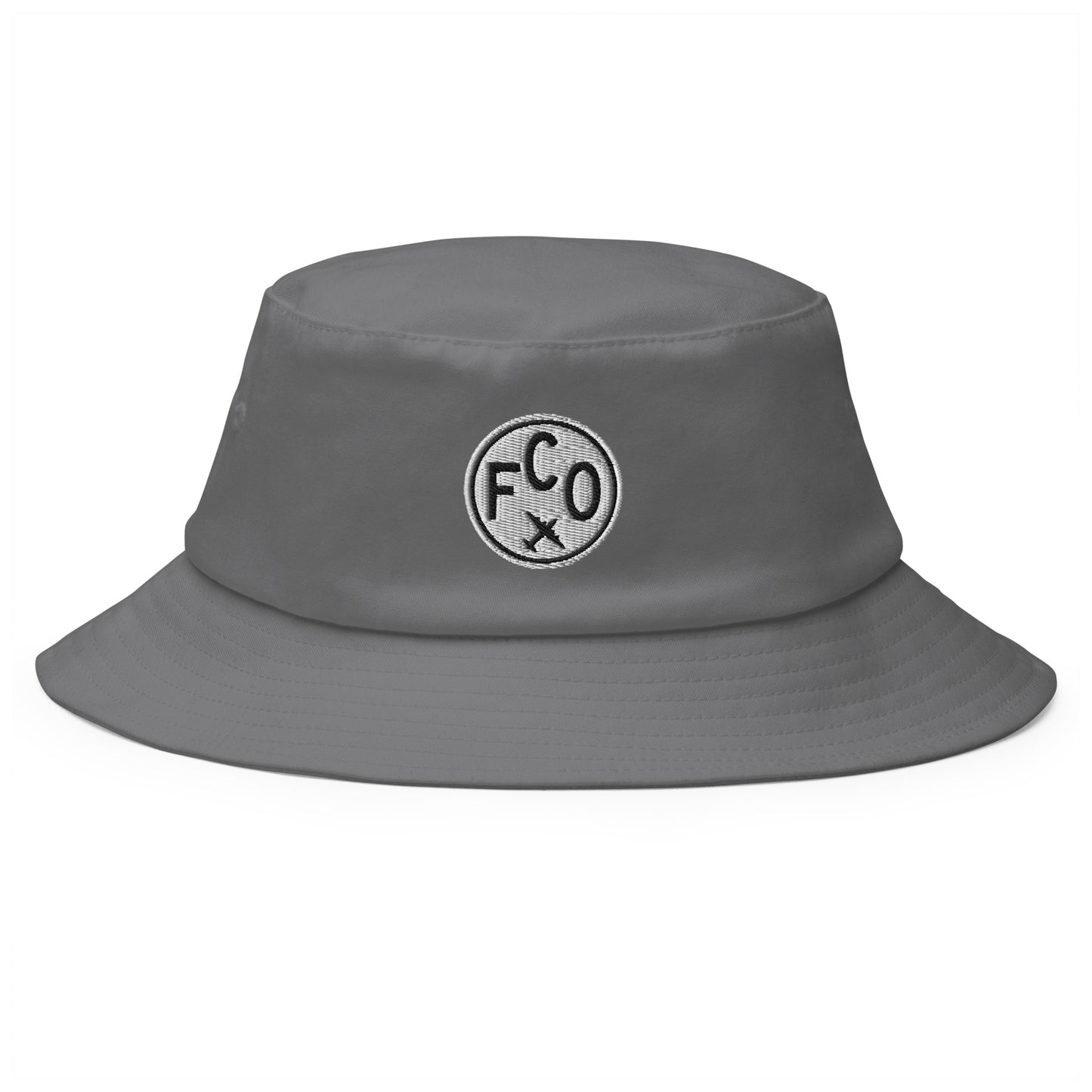 Roundel Bucket Hat - Black & White • FCO Rome • YHM Designs - Image 06