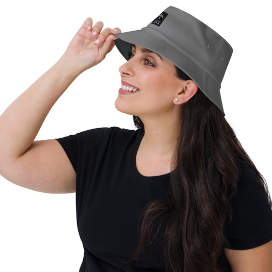 JAX Jacksonville Bucket Hat • Grey with Jetliner Design - Black & Grey • YHM Designs - Image 02