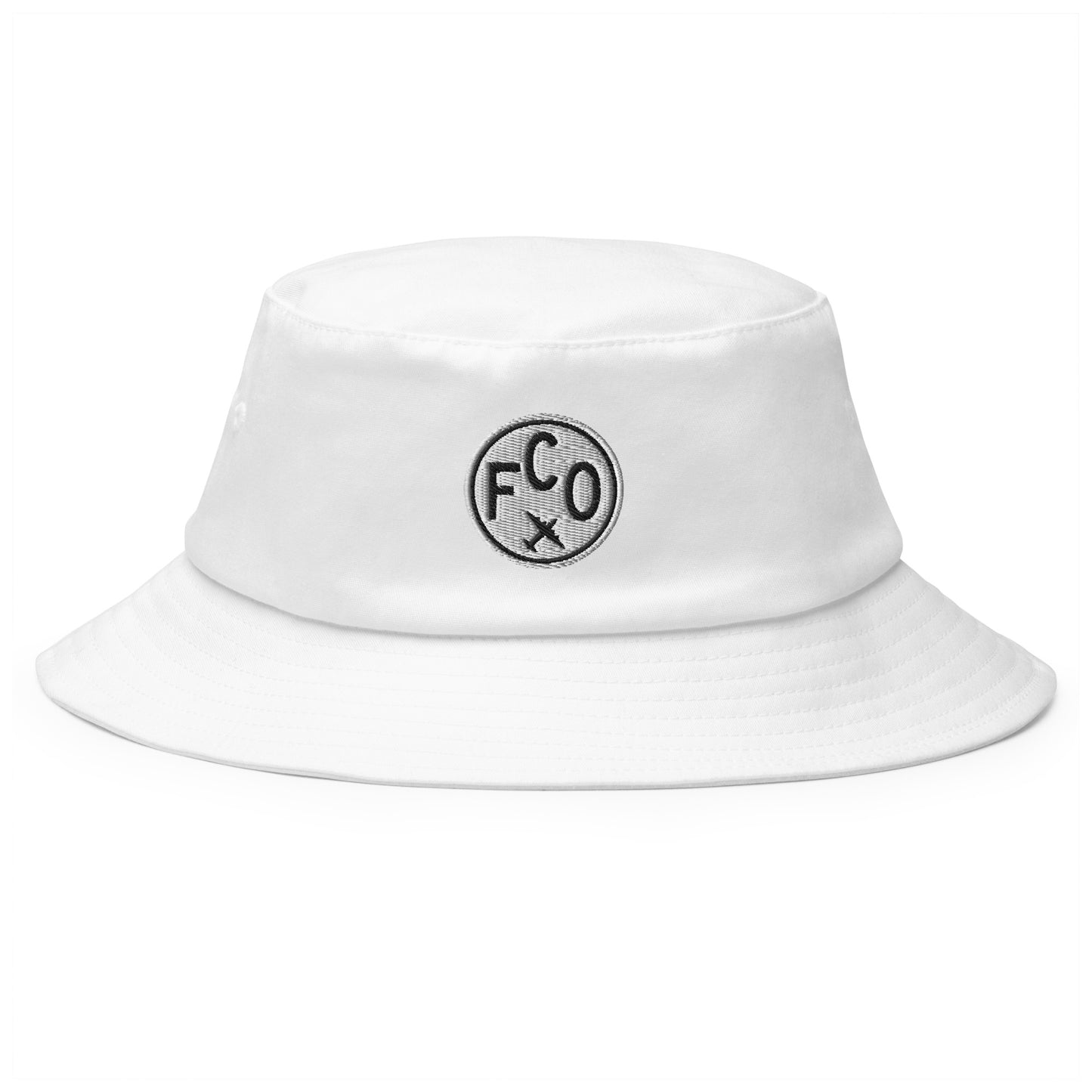 Roundel Bucket Hat - Black & White • FCO Rome • YHM Designs - Image 07
