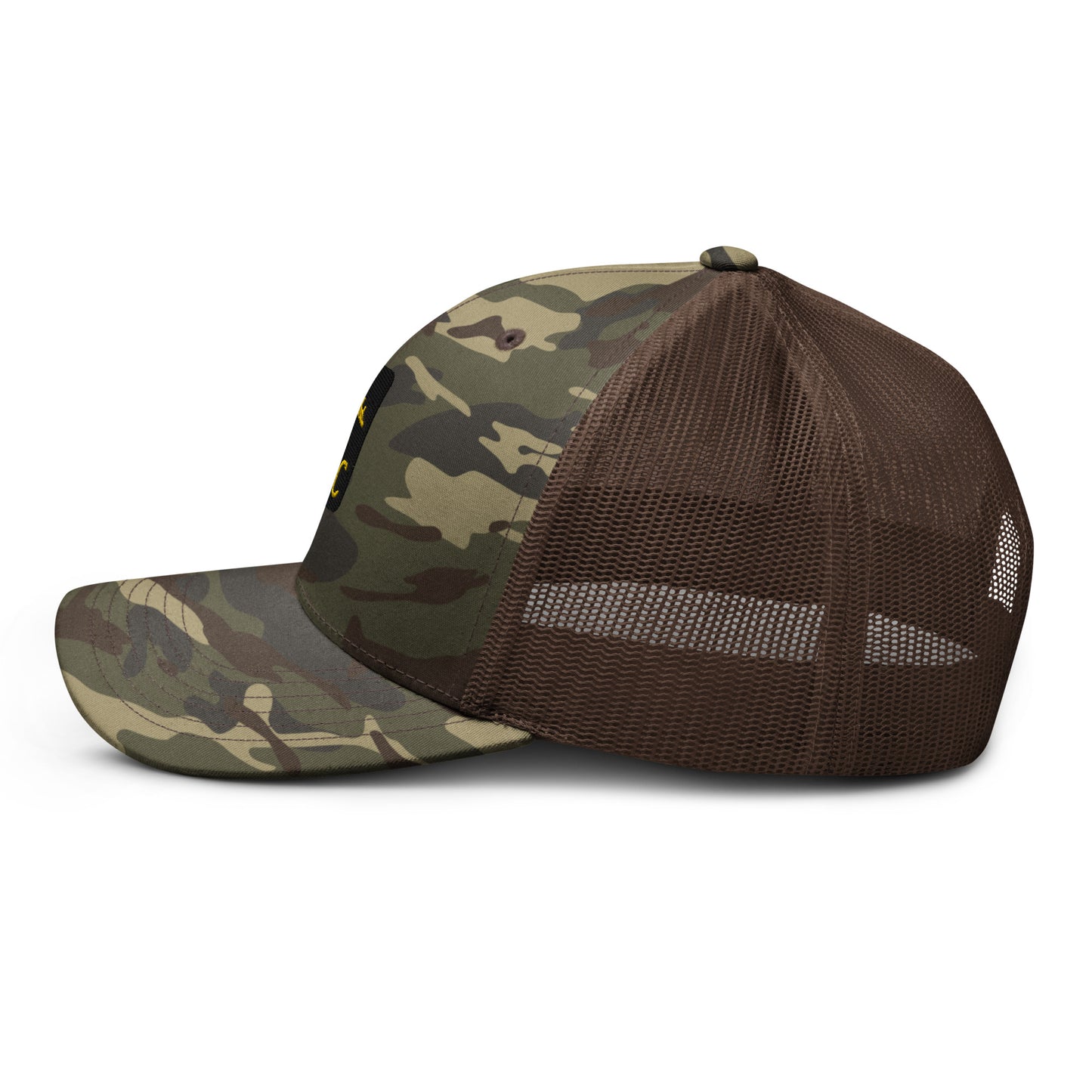 Camouflage Jetliner Trucker Hat • Black and Gold • MKC Kansas City • YHM Designs - Image 13