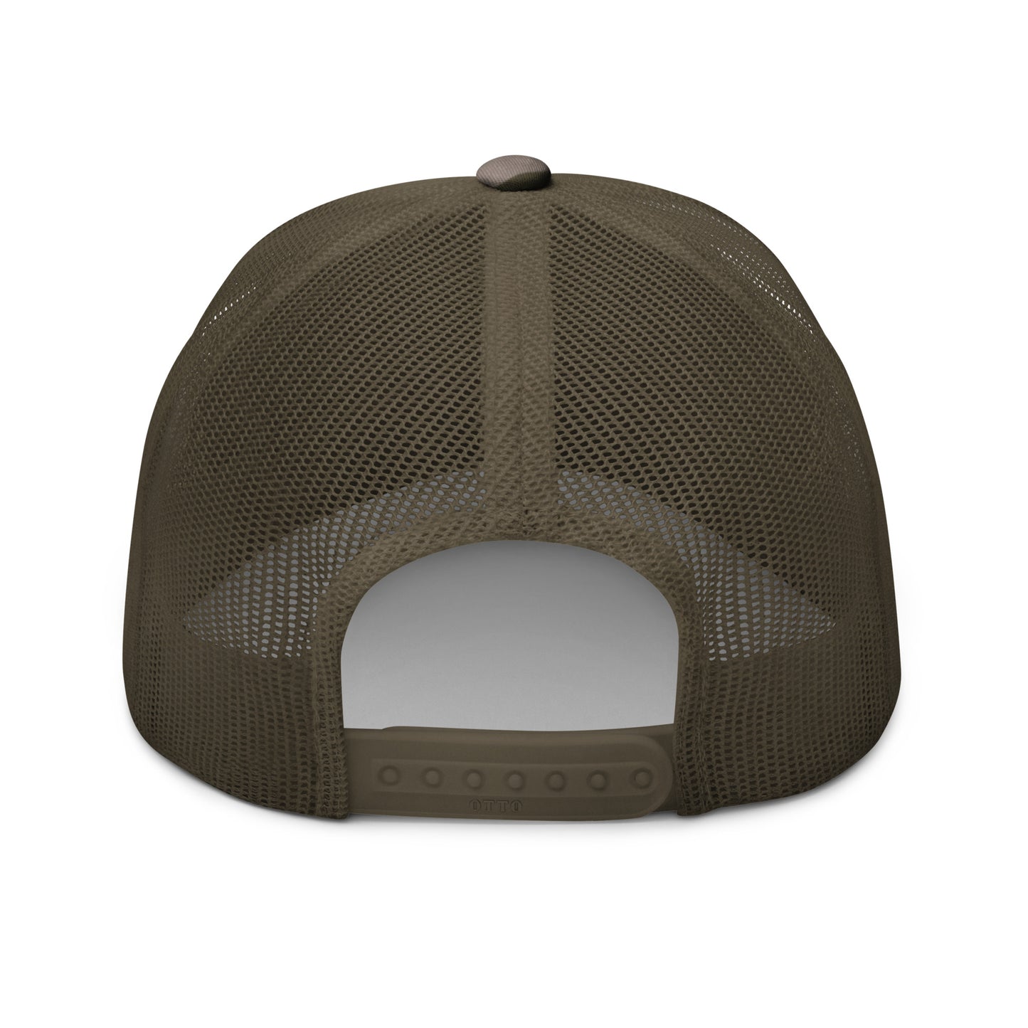 Airport Code Camouflage Trucker Hat - Orange • YAM Sault-Ste-Marie • YHM Designs - Image 18