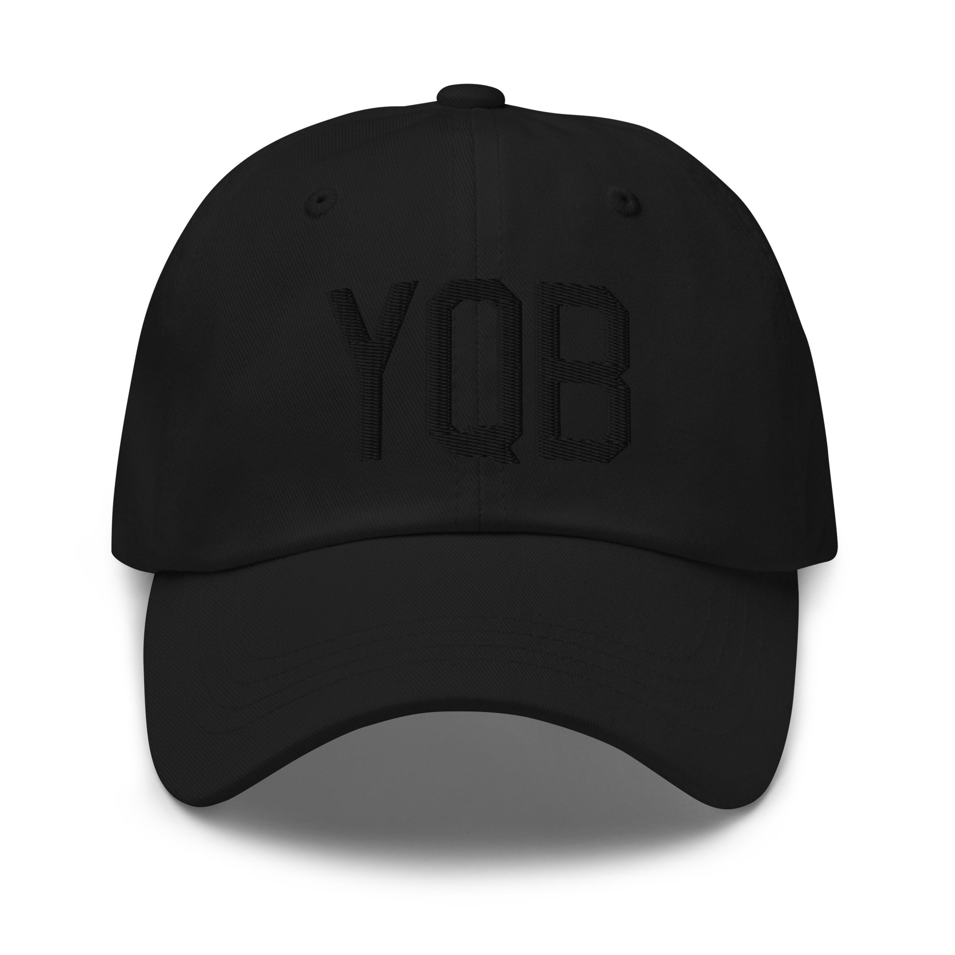 Airport Code Baseball Cap - Black • YQB Quebec City • YHM Designs - Image 10