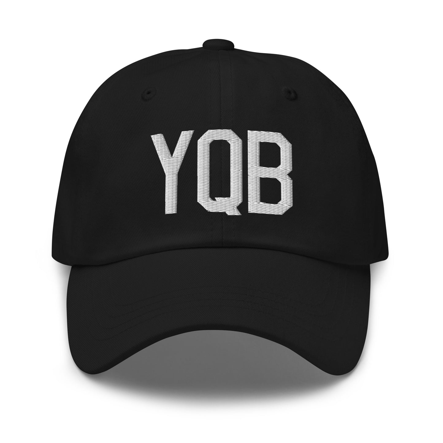 Airport Code Baseball Cap - White • YQB Quebec City • YHM Designs - Image 14