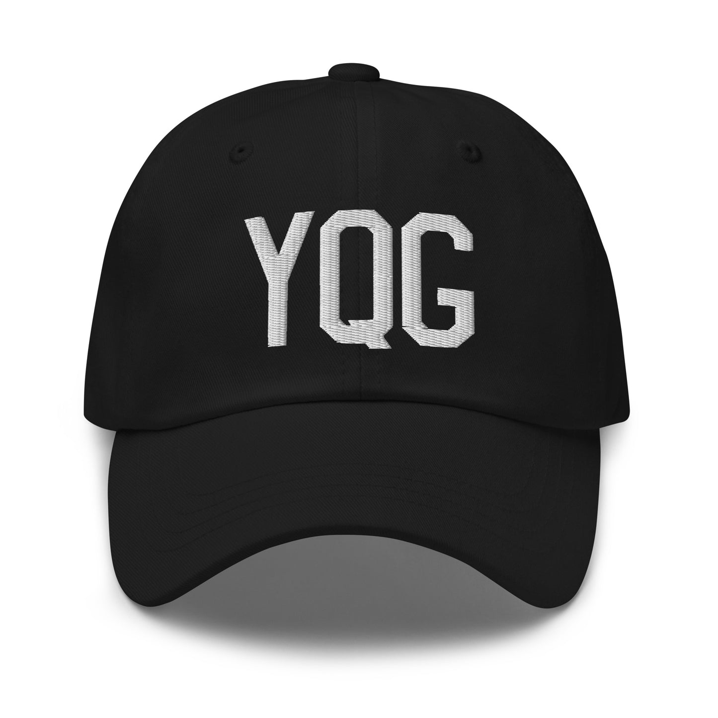 Airport Code Baseball Cap - White • YQG Windsor • YHM Designs - Image 14