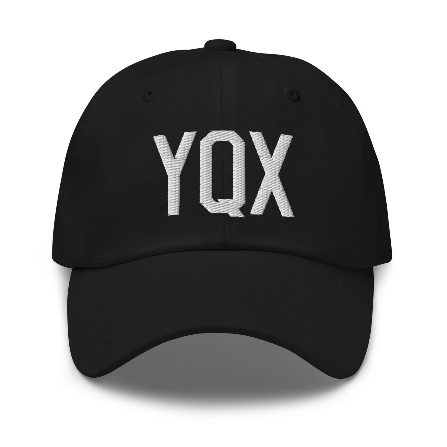 Airport Code Baseball Cap - White • YQX Gander • YHM Designs - Image 14