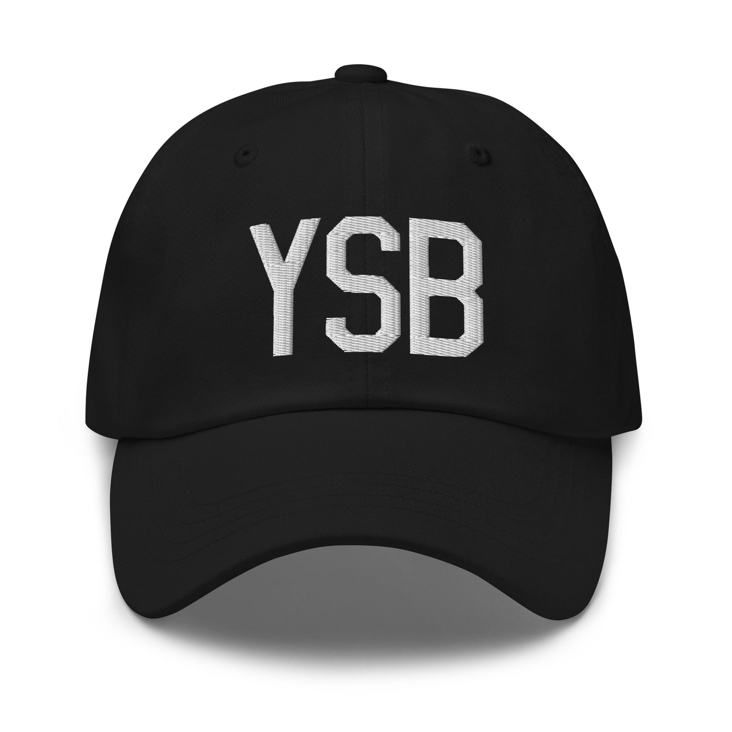 Airport Code Baseball Cap - White • YSB Sudbury • YHM Designs - Image 14